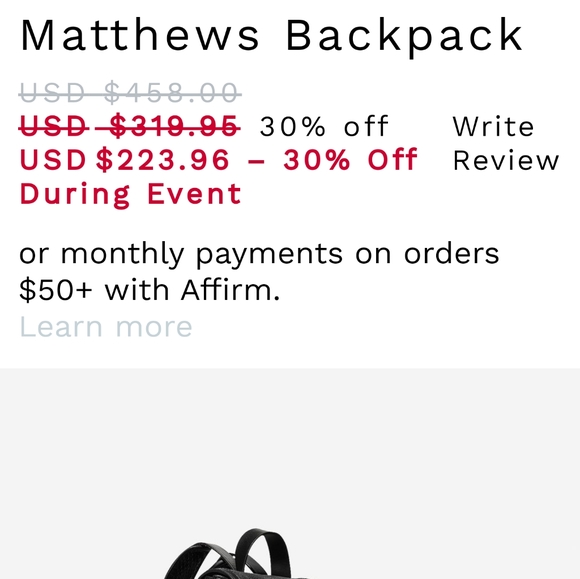 Cole Haan Matthews Leather Backpack - Picture 4 of 5